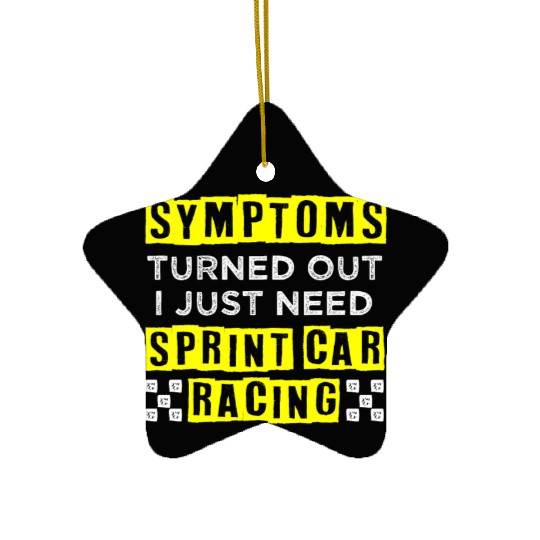 Sprint Car Racing, sprint car, dirt track racers Ceramic Ornaments