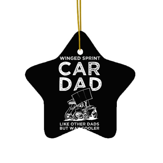 Sprint Car Racing, sprint car, dirt track racers Ceramic Ornaments