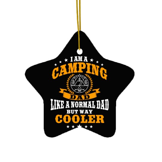 Funny Camping Dad Saying Summer Camp For Men Ceramic Ornaments