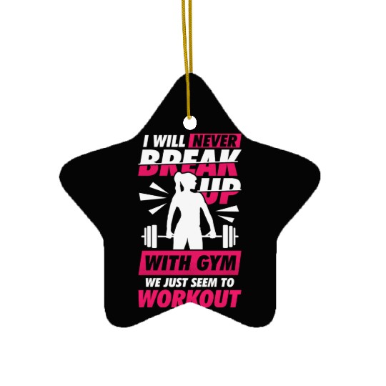 Bodybuilding Gym Fitness Workout Girl Gift Ceramic Ornaments