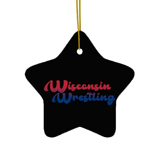 Wisconsin Wrestling Ceramic Ornaments