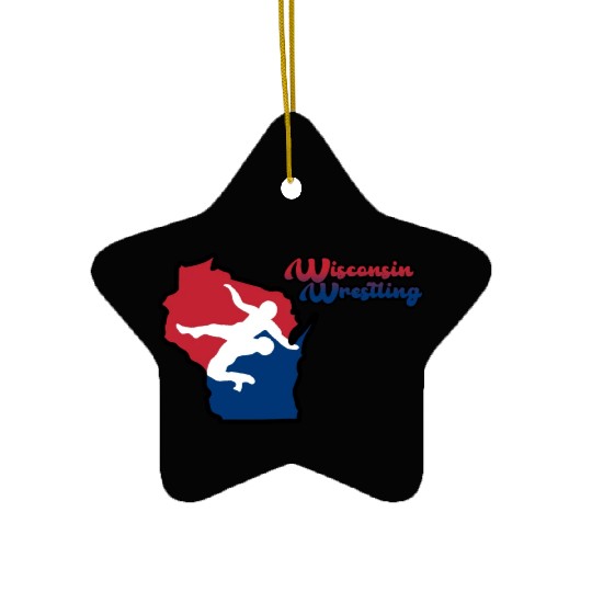 Wisconsin Wrestling Ceramic Ornaments