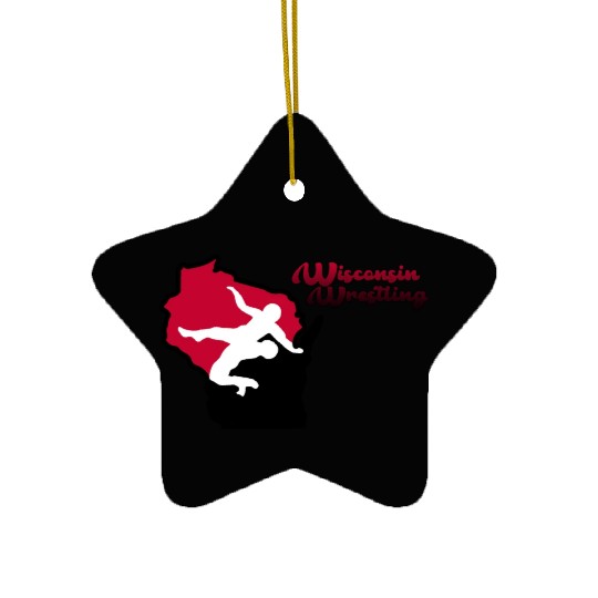 Wisconsin Wrestling Ceramic Ornaments