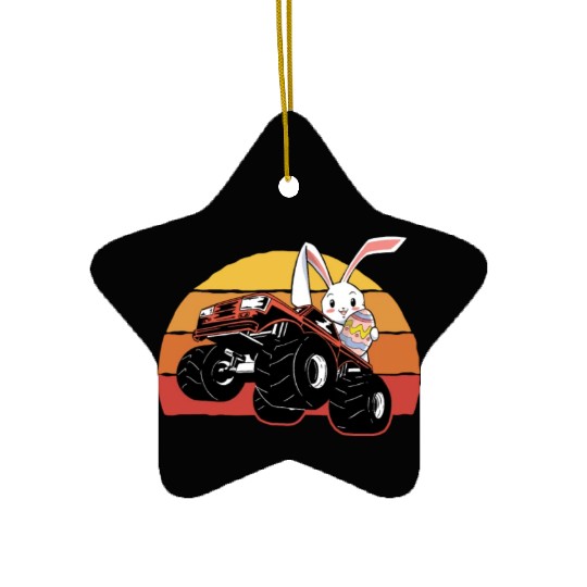 aster Rabbit Offroad Vehicles Truck Retro Ceramic Ornaments