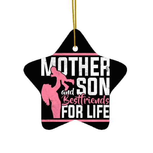 Mother And Son Ceramic Ornaments