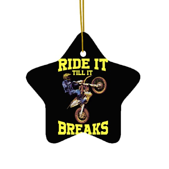 Dirt Bike Motocross Mx Dirt Track Racing Ride Till Ceramic Ornaments