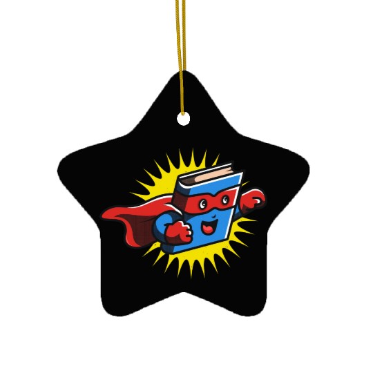 Book Hero Reading Book Lover Comic Book Comics Ceramic Ornaments