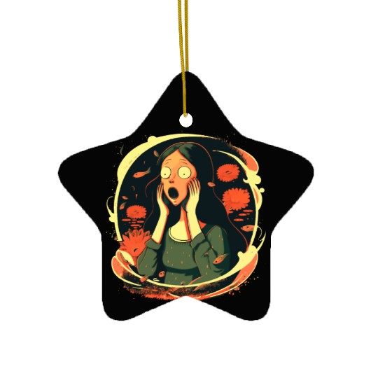 Surreal Scream Lisa Ceramic Ornaments