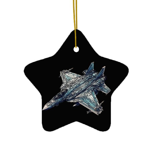 FIghter jet Ceramic Ornaments