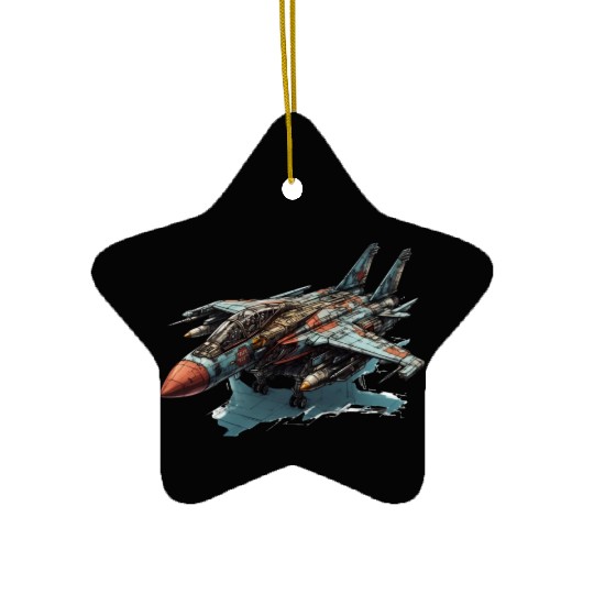 FIghter jet Ceramic Ornaments