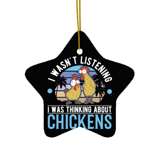 Chickens Chicken Farm Farmer Ceramic Ornaments