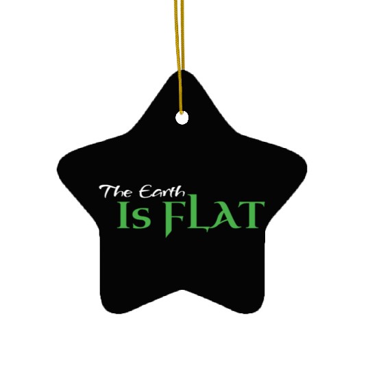 Flat Earth Green Ceramic Ornaments