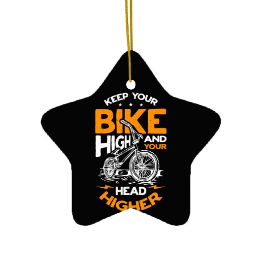 BMX Racing Keep Your Bike High Cycling BMX Rider Ceramic Ornaments