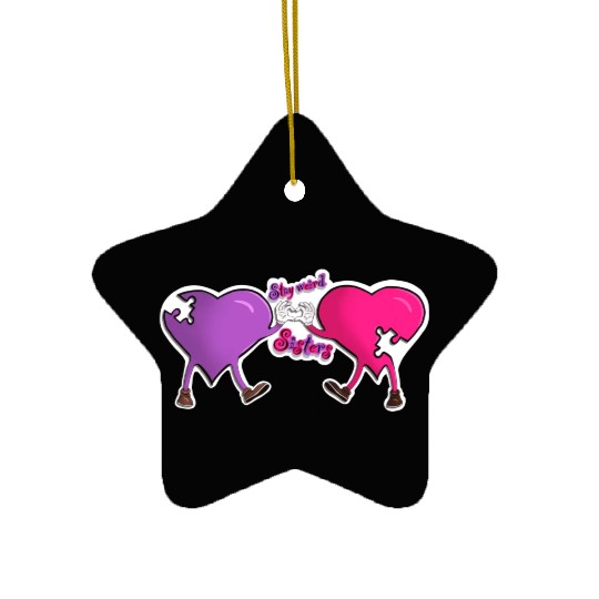 Stay weird Ceramic Ornaments