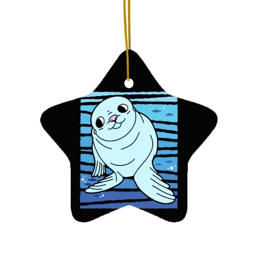 Cartoon Seals I Seal Lion I Kids Seal Ceramic Ornaments