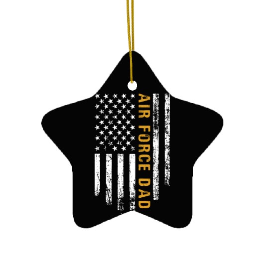 USA Flag Air Force Dad PILOT Ceramic Ornaments