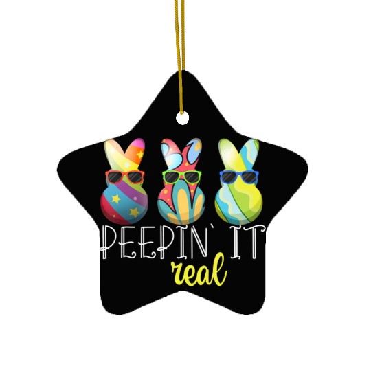 Peepin 39 It Real Happy Easter Bunny Egg Hunt Ceramic Ornaments