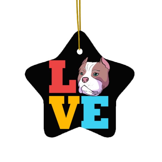 Bully Dog Lover I Love My American Bully Ceramic Ornaments