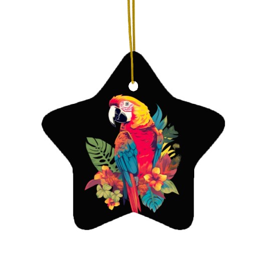 Macaw Parrot for a Bird Lover Animal Lover Ceramic Ornaments
