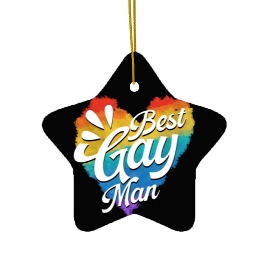 Gay Rights Rainbow Pride Month LGBTQ Gay Pride Ceramic Ornaments