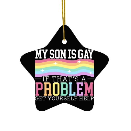 Gay Rights Rainbow Pride Month LGBTQ Gay Pride Ceramic Ornaments