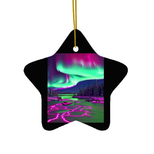 Northern Lights Ceramic Ornaments