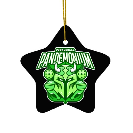 Pickleball Pandemonium | Paddle Sports Player Ceramic Ornaments