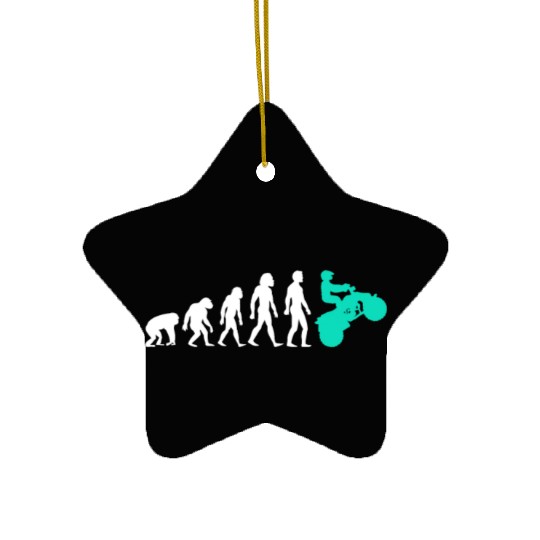 ATV Evolution Four Wheeler Quad Biker Rider Ceramic Ornaments