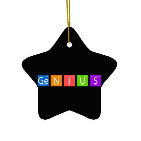 Genius Chemistry Chemical Elements Periodic Table Ceramic Ornaments