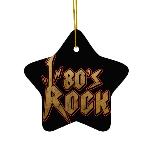 80s Rock Music Genre Eighties Vibe Retro Musician Ceramic Ornaments