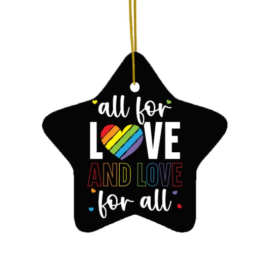 Gay Rights Rainbow Pride LGBTQ Gay Pride Parade Ceramic Ornaments