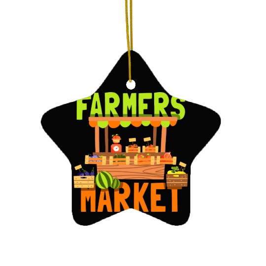 Farmers Market Chicken Farmer Cow Farming Ceramic Ornaments