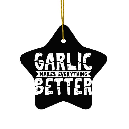 Garlic Garlic Lover Cooking Ceramic Ornaments