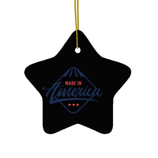 made in America Ceramic Ornaments