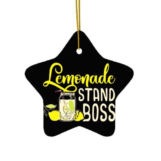 Lemonade Stand Boss Funny Lemon Juice Businesslemo Ceramic Ornaments