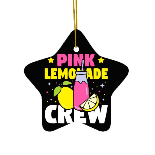 Funny Pink Lemonade Crew Lemon Juice Bossfruit lov Ceramic Ornaments