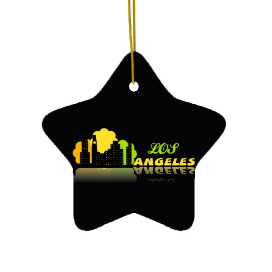 los angeles Ceramic Ornaments