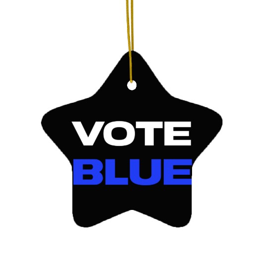 USA Election Vote Blue Minimalist Ceramic Ornaments