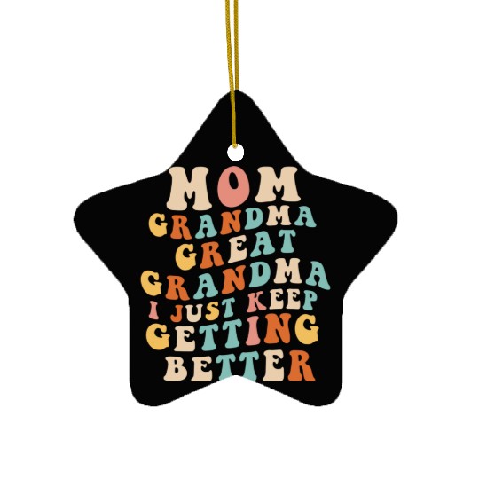 Great Grandma Ceramic Ornaments Women Mom Grandma Gigi Mama