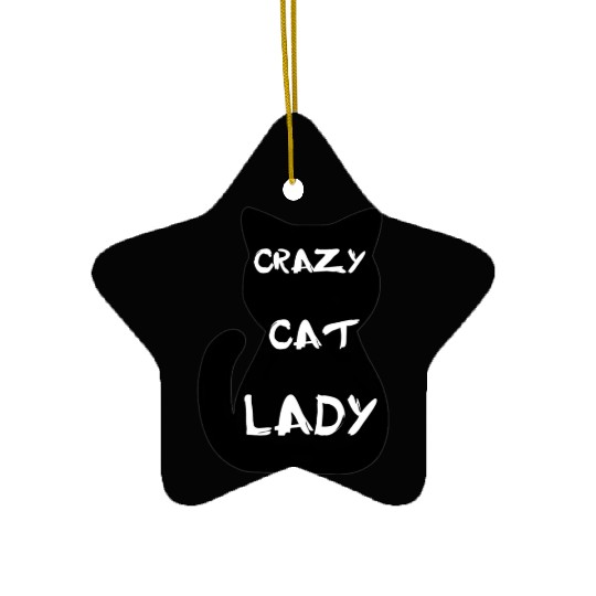 Crazy cat lady Ceramic Ornaments