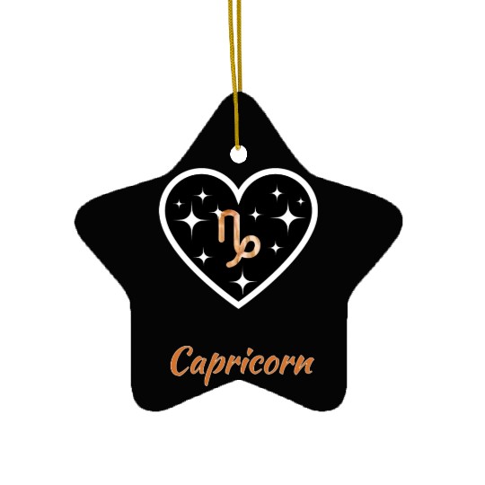 Capricorn zodiac sign, astrology, sun, birthday Ceramic Ornaments