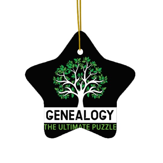 Genealogy The Ultimate Puzzle Genealogist Ceramic Ornaments