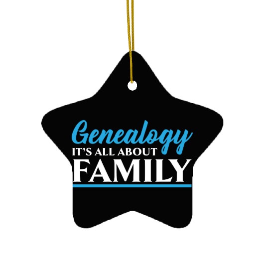 Genealogy It's All About Family Genealogist Ceramic Ornaments