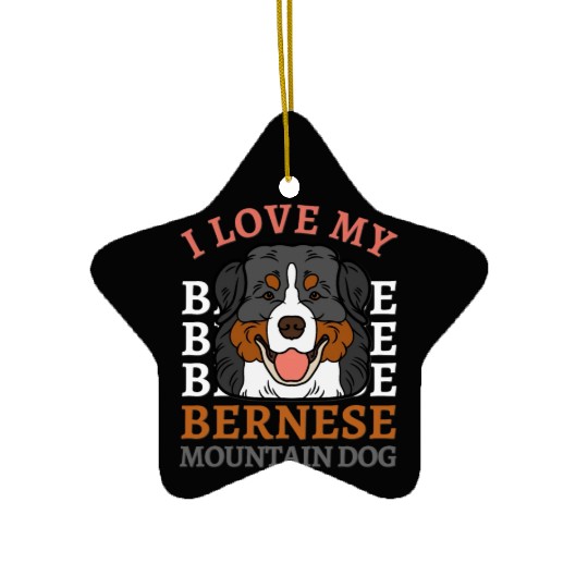 Bernese Mountain Dog cute mom of Bernese Mountain Ceramic Ornaments