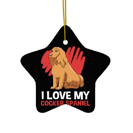 Dog Lover I Love My Cocker Spaniel Ceramic Ornaments