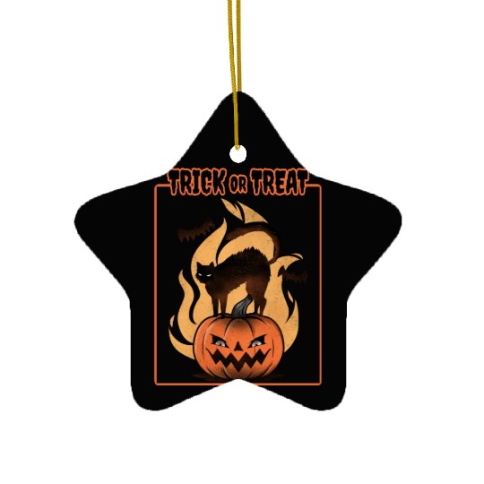 Trick Or Treat Halloween Ceramic Ornaments