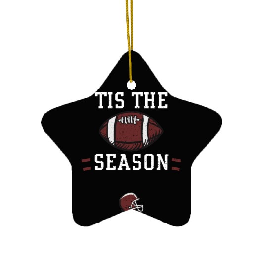 Tis The Season - Football Ceramic Ornaments