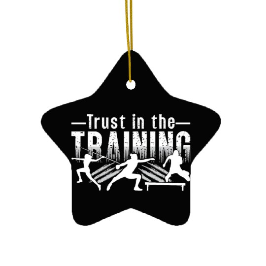 Track And Field Trust In The Training Runner Race Ceramic Ornaments
