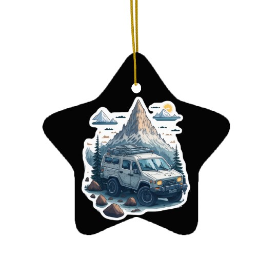 Travel adventure veichle Ceramic Ornaments