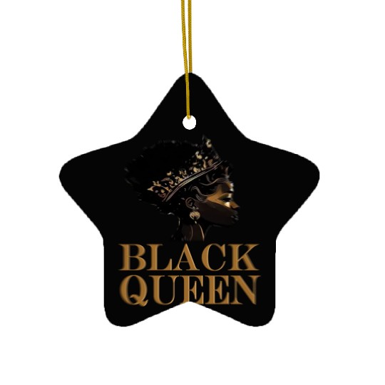 Womens Black Queen Ceramic Ornaments